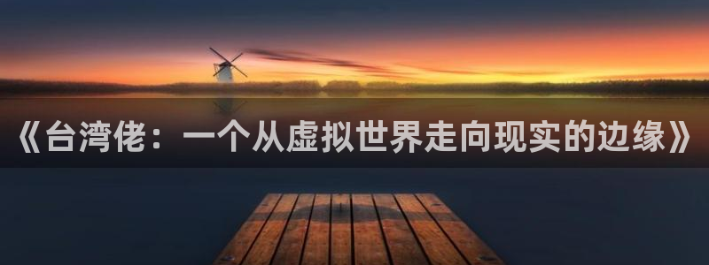 k8凯发(中国)天生赢家是哪里开的：《台湾佬：一个从虚拟世界走向现实的边缘》