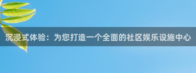 k8·凯发(国际) - 官方网站：沉浸式体验：为您打造一个全面的社区娱乐设施中心